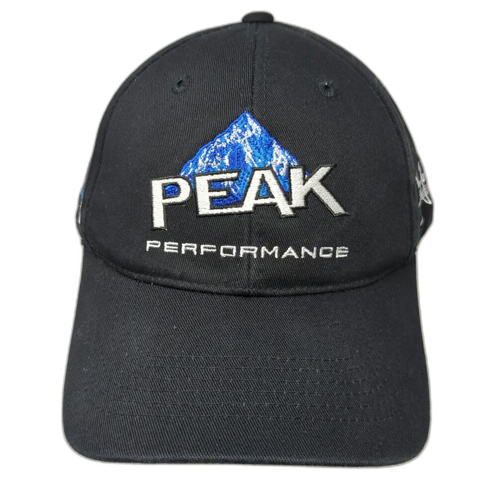 NHRA Baseball Cap Black One Size Peak Performance John Force Racing BlueDEF Hat